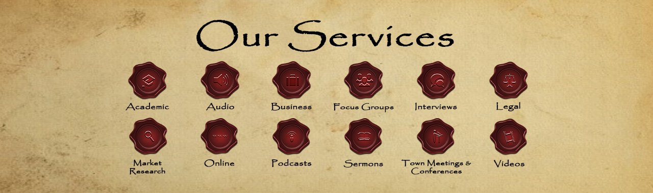 Transcription Services that NW Transcription provides to various industries.